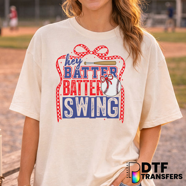 HEY BATTER BATTER SWING – Baseball DTF Transfer