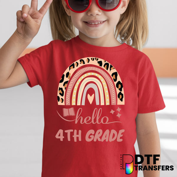 HELLO FOURTH GRADE – Teacher DTF Transfer