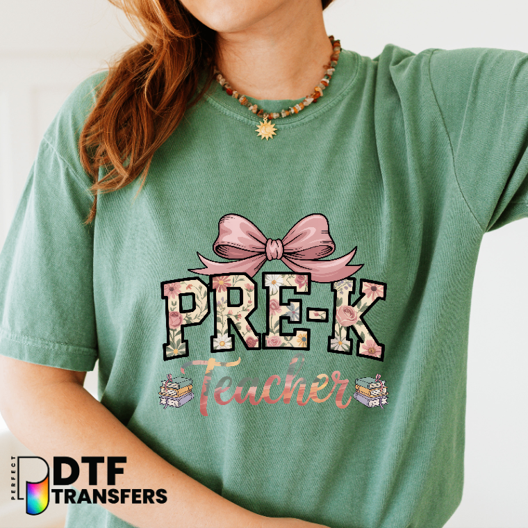Prek Teacher Floral – Teacher DTF Transfer