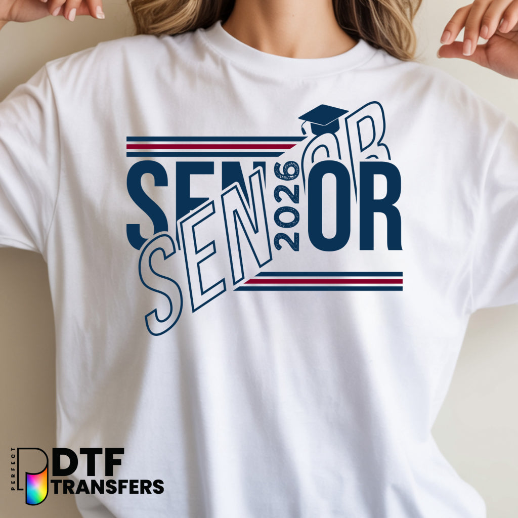 Senior 2026 Graduation Cap & Stars – Teacher DTF Transfer