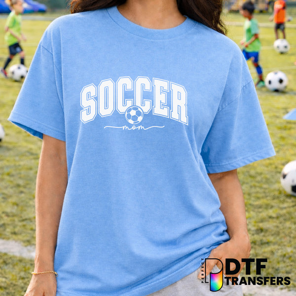 SOCCER MOM VARSITY – Soccer DTF Transfer