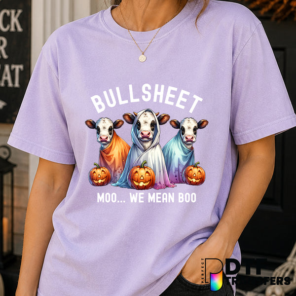 Moo We Mean Boo – Halloween DTF Transfer