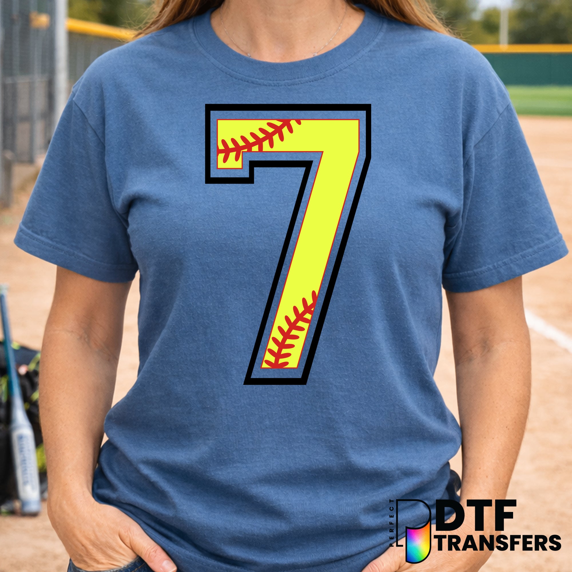 Softball Number 7 – DTF Transfer