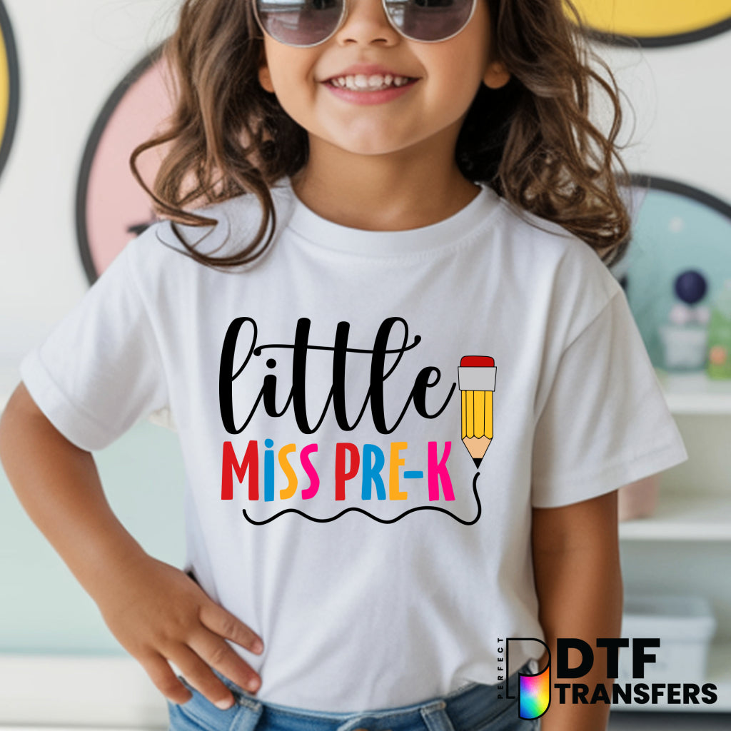Little Miss Pre-K – Teacher DTF Transfer