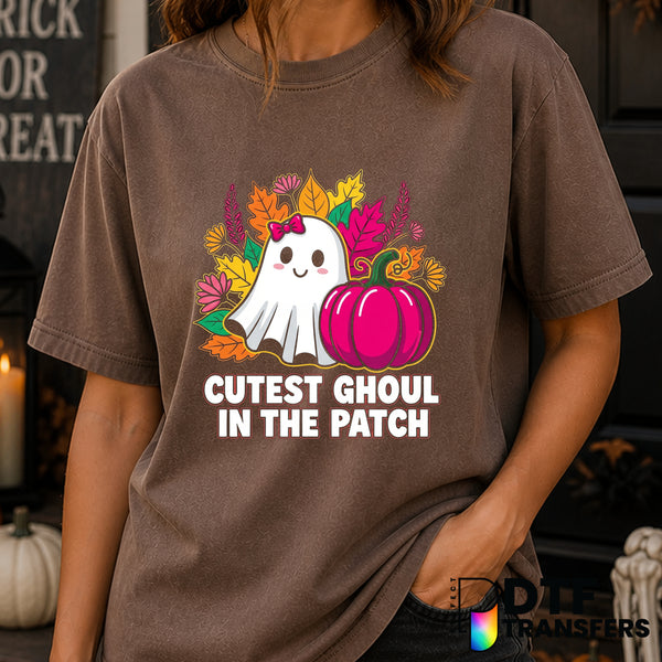 Cutest Ghoul in the Patch – Halloween DTF Transfer