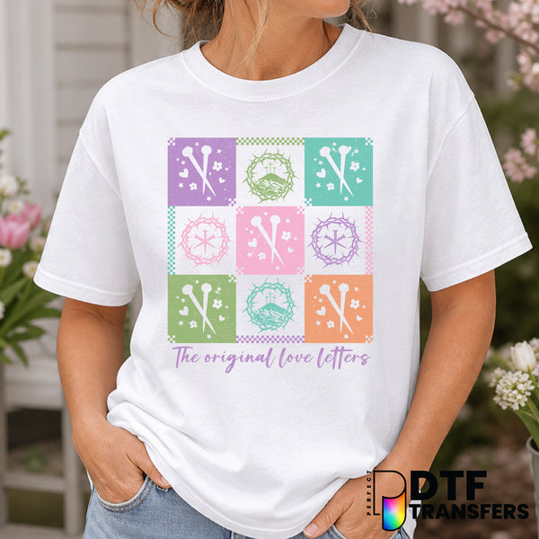Checkered Christian Easter – Easter DTF Transfer