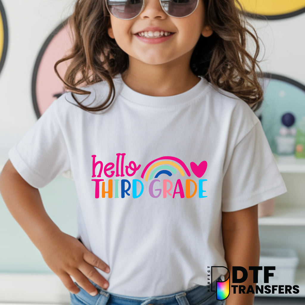 Hello Third Grade – Teacher DTF Transfer