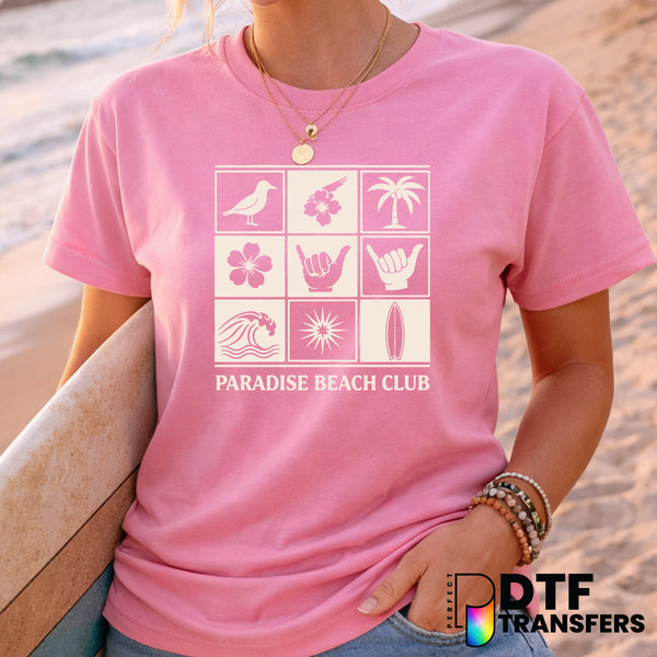 Paradise Beach Club Surfing Est. 1978 – Surfing DTF Transfer