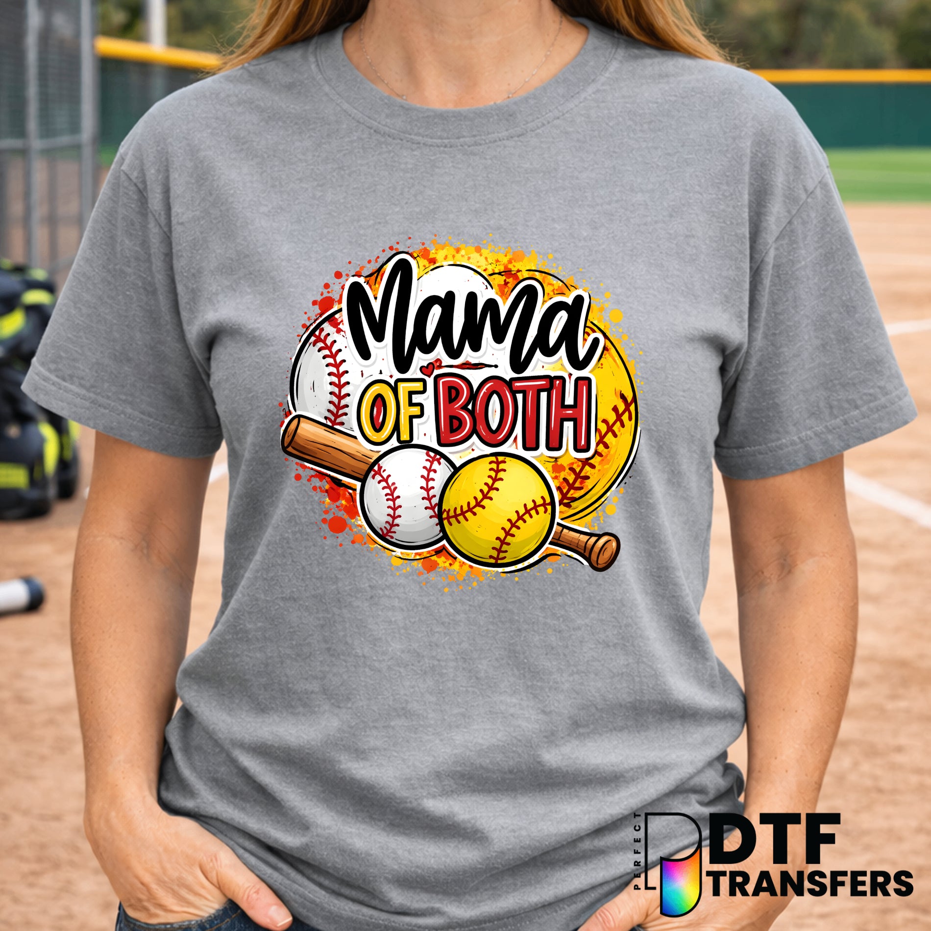 Mama of Both Softball and Baseball – Softball DTF Transfer