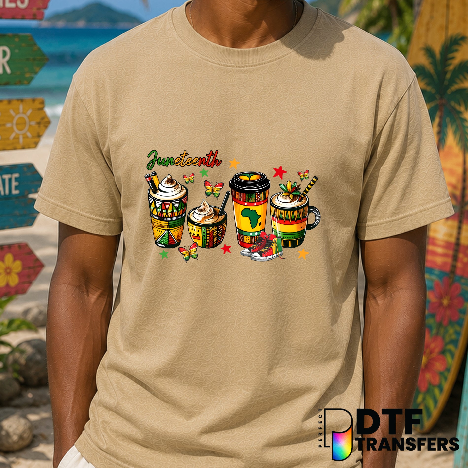 African Map Pattern – Black History Month DTF Transfer