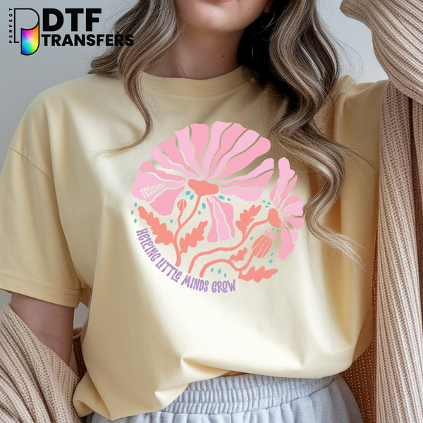Boho Helping Little Minds Grow – Teacher DTF Transfer