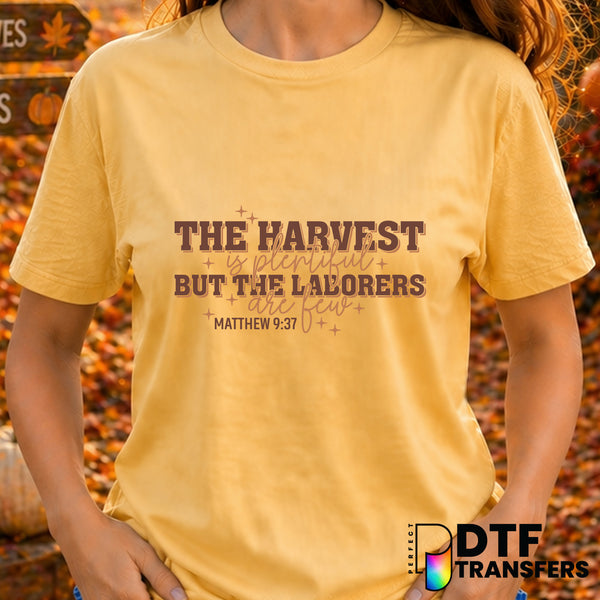 The Harvest Is Plentiful But The Laborers are Few – Thanksgiving DTF Transfer