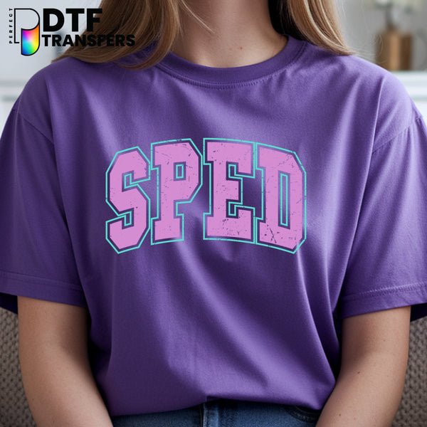 SPED Varsity Arch Colorful Special Education – Special Education DTF Transfer