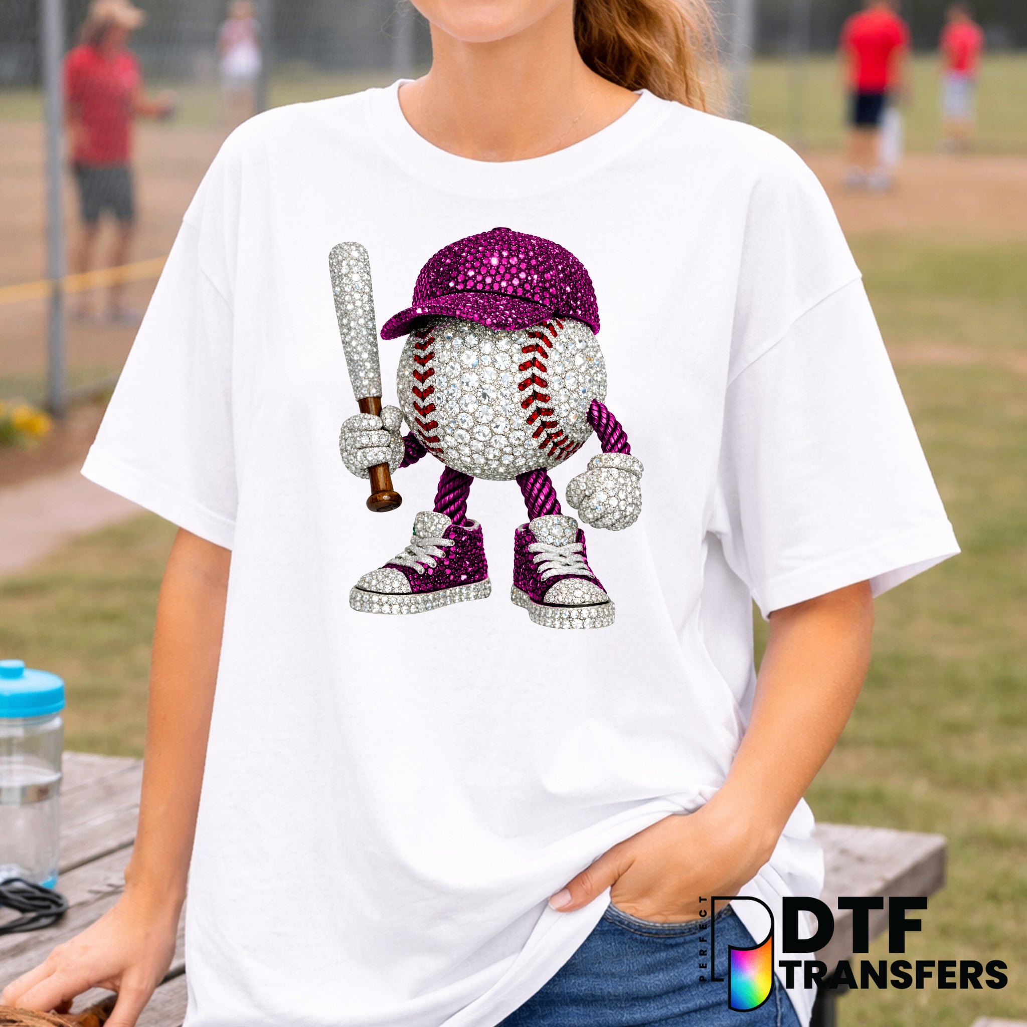 LUCKY BASEBALL MOM – Baseball DTF Transfer