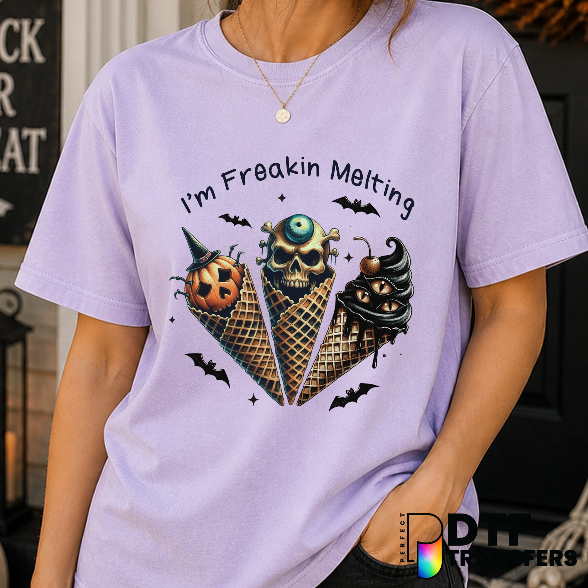 I'm Freaking Melting Halloween Ice Cream – DTF Transfer
