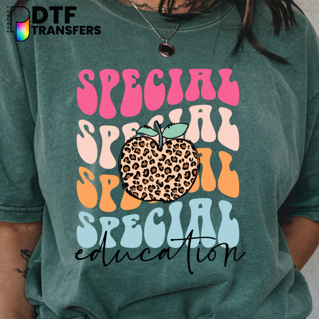 "Special Education" Leopard Stacked – Special Education DTF Transfer