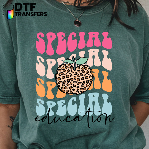 "Special Education" Leopard Stacked – Special Education DTF Transfer