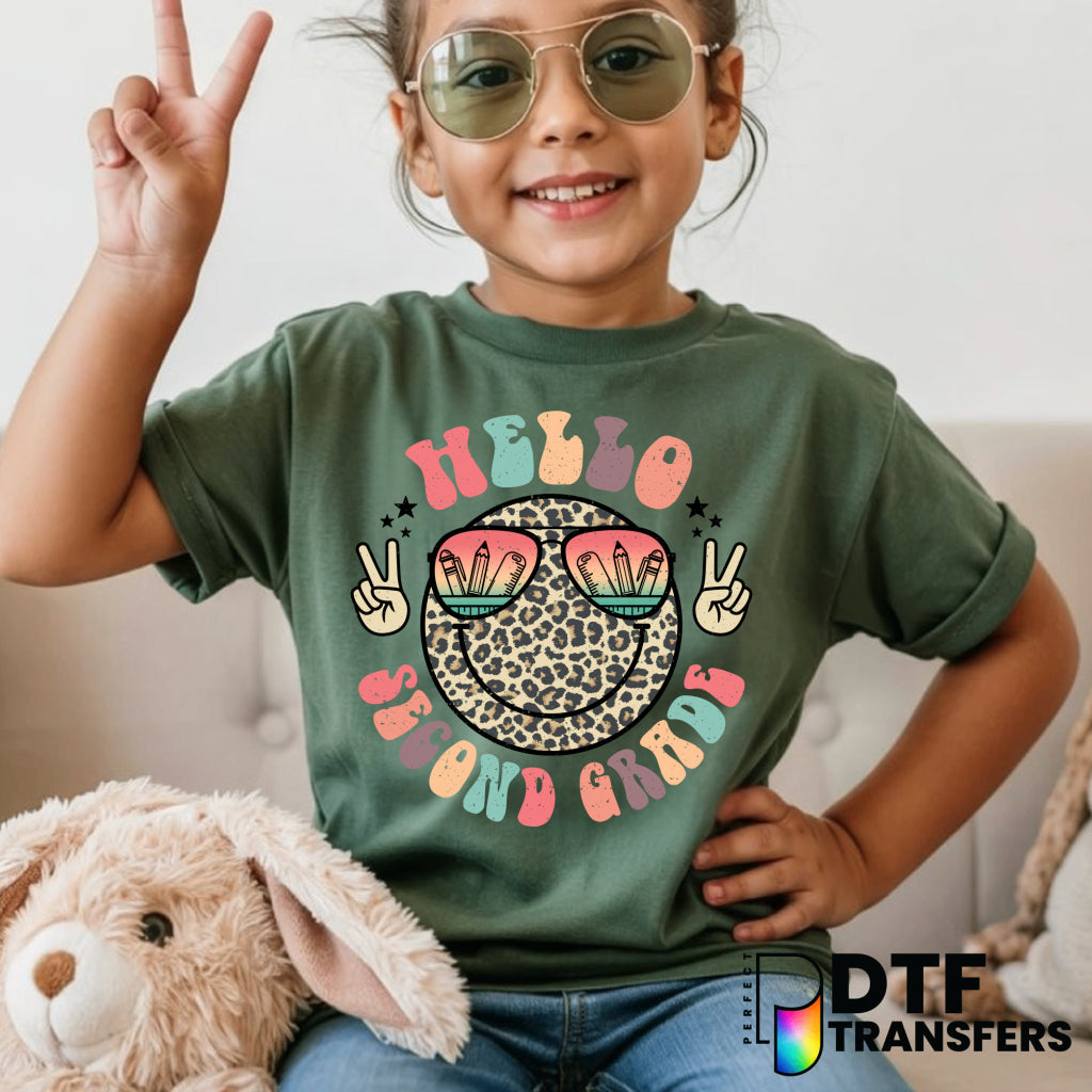 Hello Second Grade Welcome Back to School – Teacher DTF Transfer