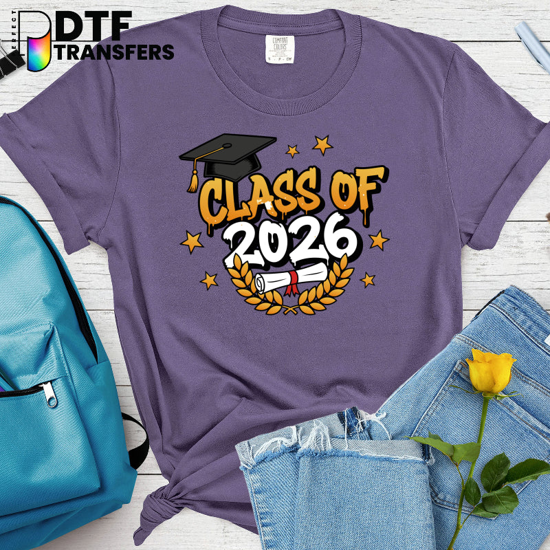 Class of 2026 Graffiti Graduation Cap – Teacher DTF Transfer