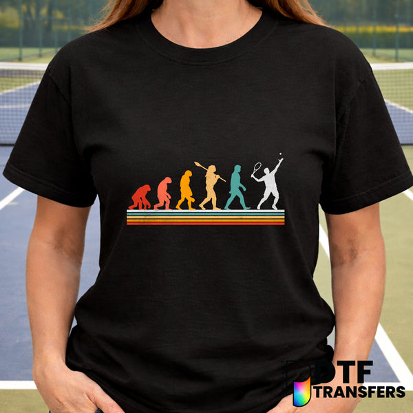 TENNIS EVOLUTION PLAYING RETRO – Tennis DTF Transfer