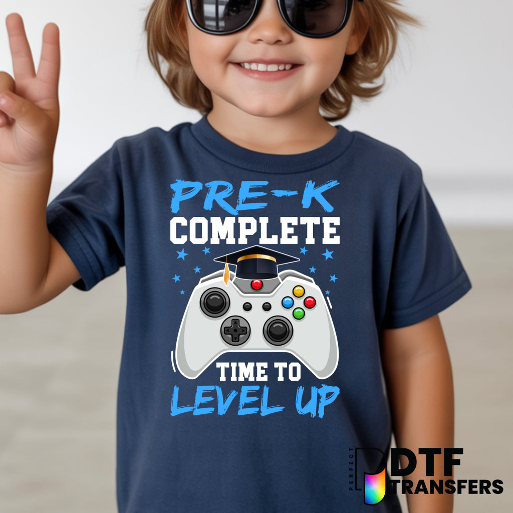 Pre-K Complete Time to Level Up – Teacher DTF Transfer