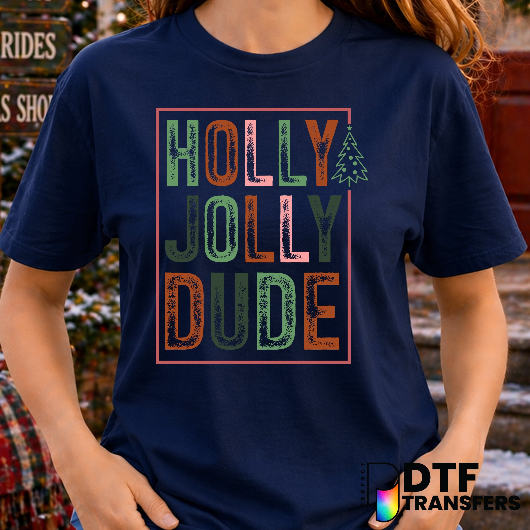 Holly Jolly Dude – Christmas DTF Transfer