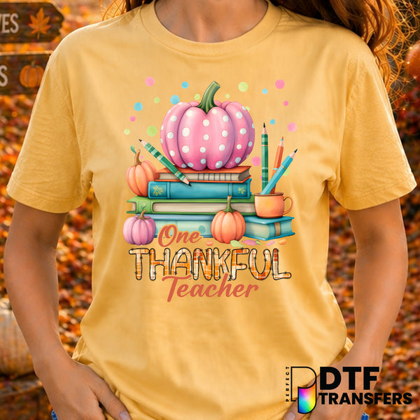 One Thankful Teacher – Thanksgiving DTF Transfer
