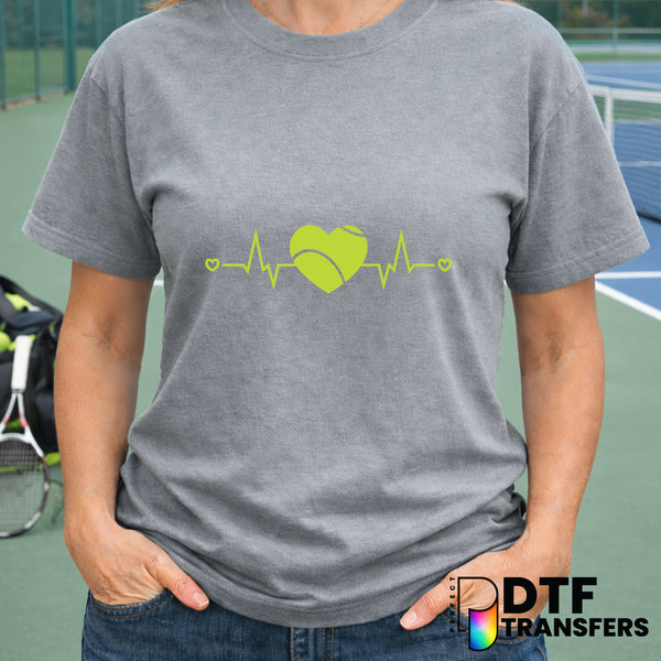 Tennis Heartbeat – Tennis DTF Transfer