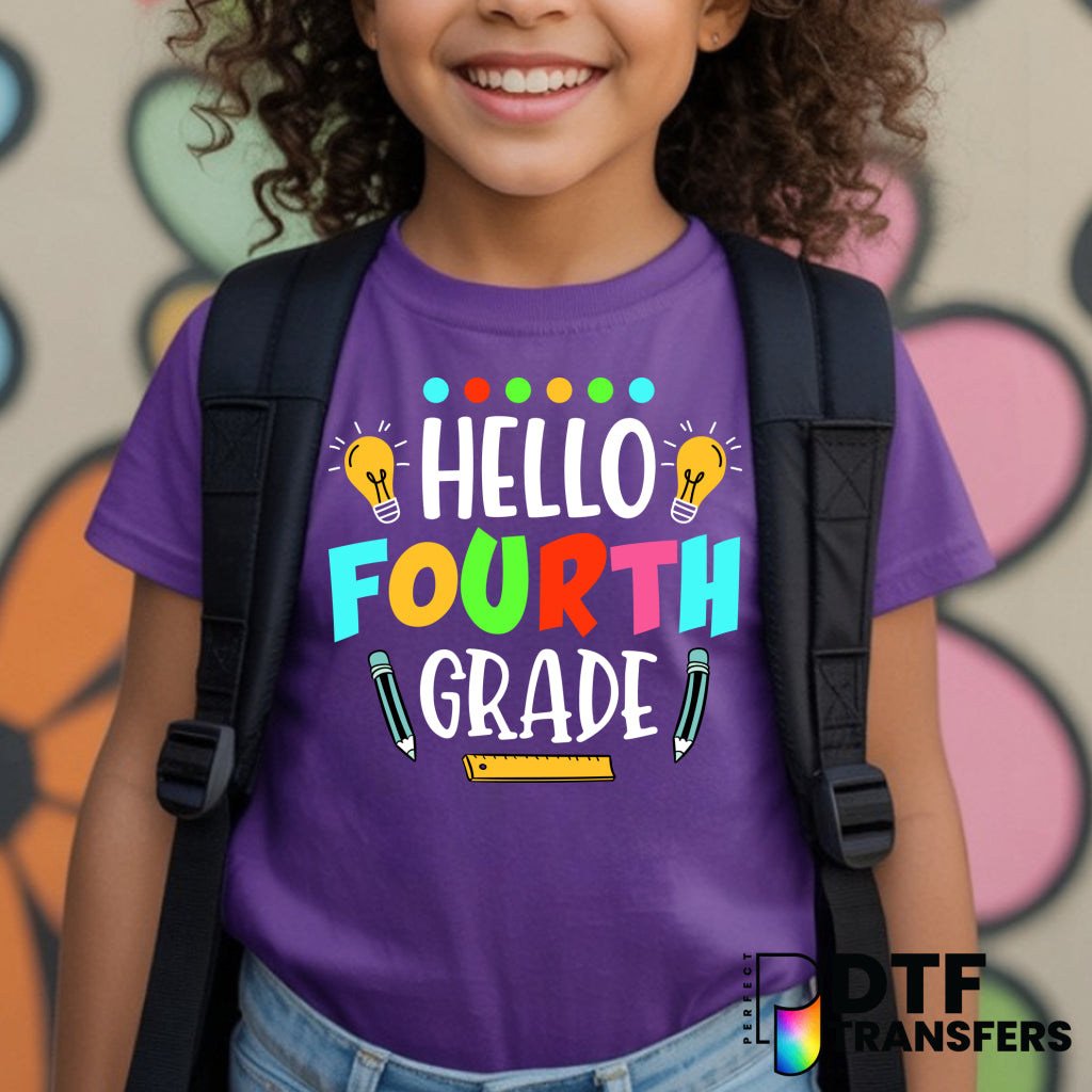 Hello Fourth Grade – Teacher DTF Transfer
