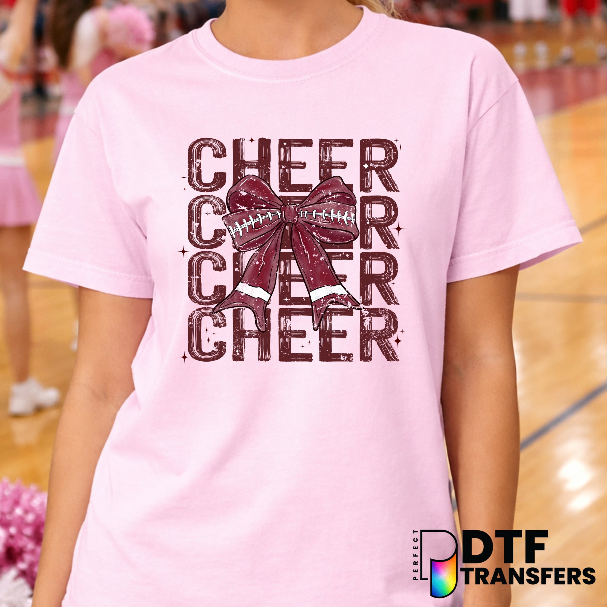 Cheer Mom Coquette Bow – Cheerleading DTF Transfer