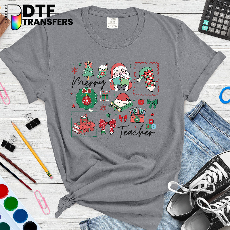 Merry Teacher – Teacher DTF Transfer