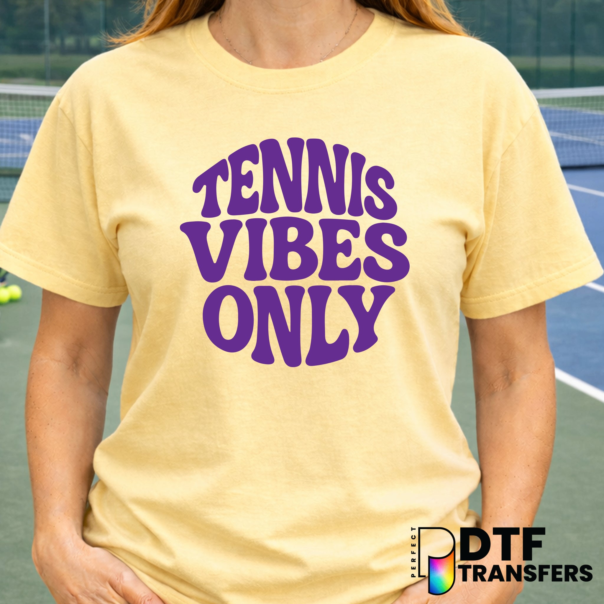 TENNIS VIBES ONLY – Tennis DTF Transfer