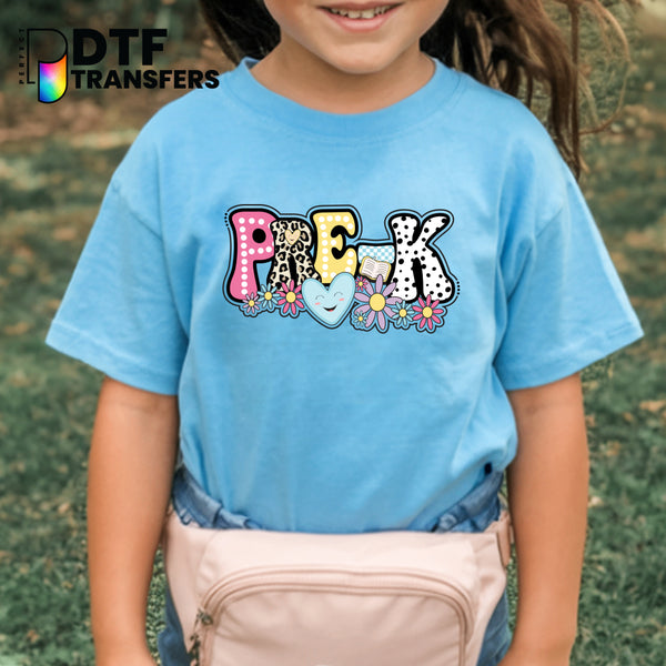 Pre-K Welcome Back to School Dalmation Leopard Checkered – Teacher DTF Transfer