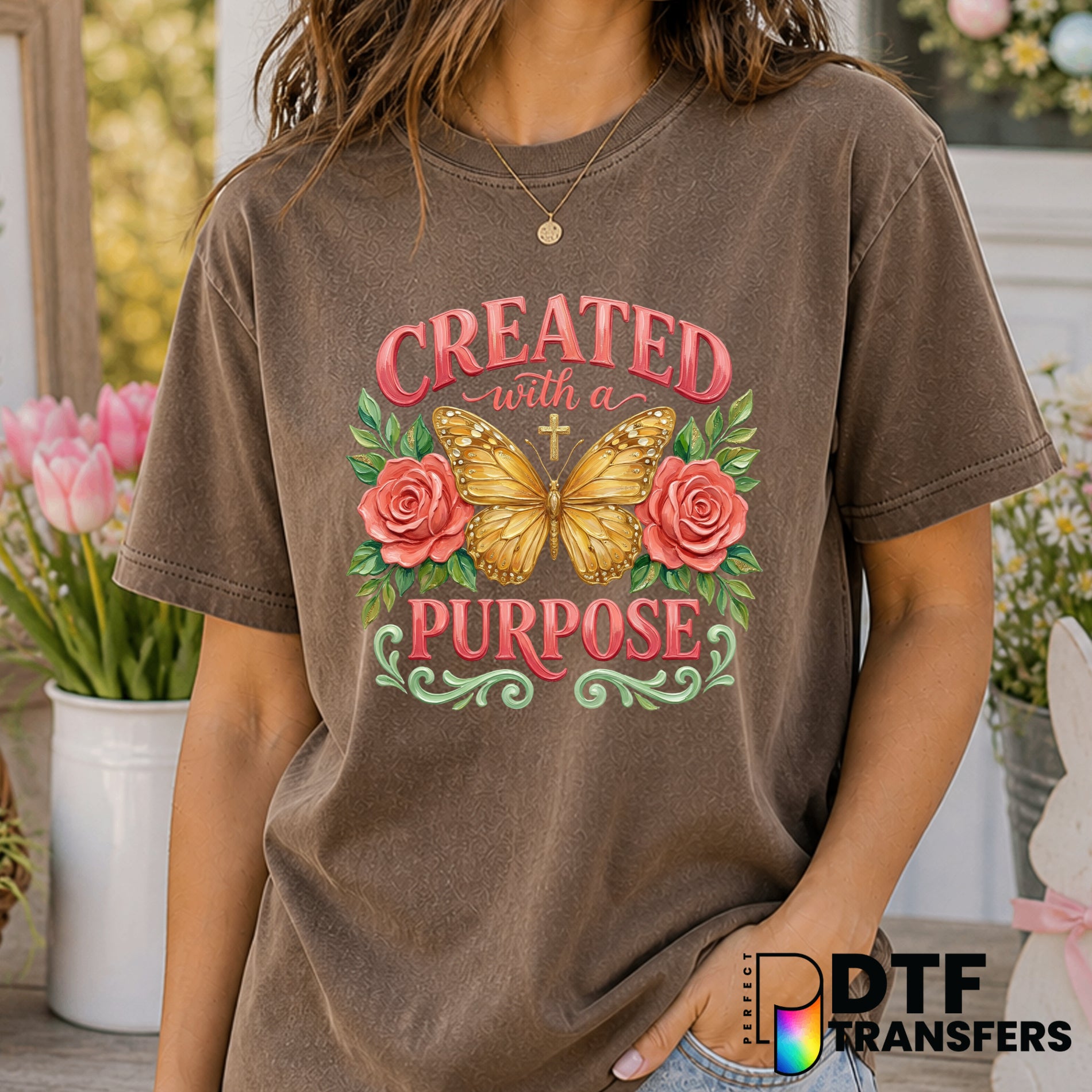 Created With Purpose – Easter DTF Transfer