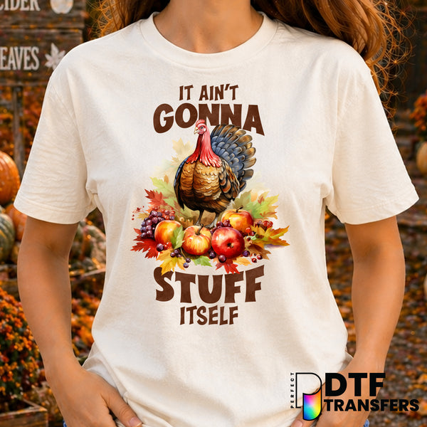 It Ain't Gonna Stuff Itself – Thanksgiving DTF Transfer
