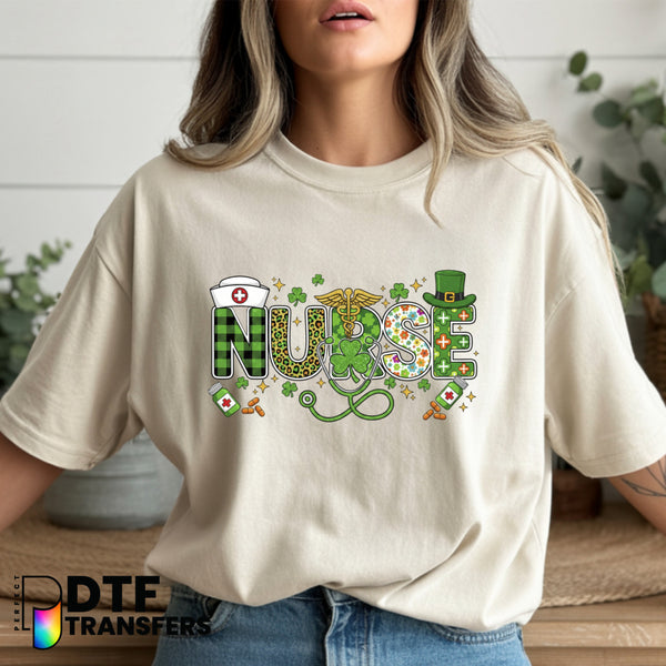 St. Patrick's Day Lucky Nurse – School Nurse DTF Transfer