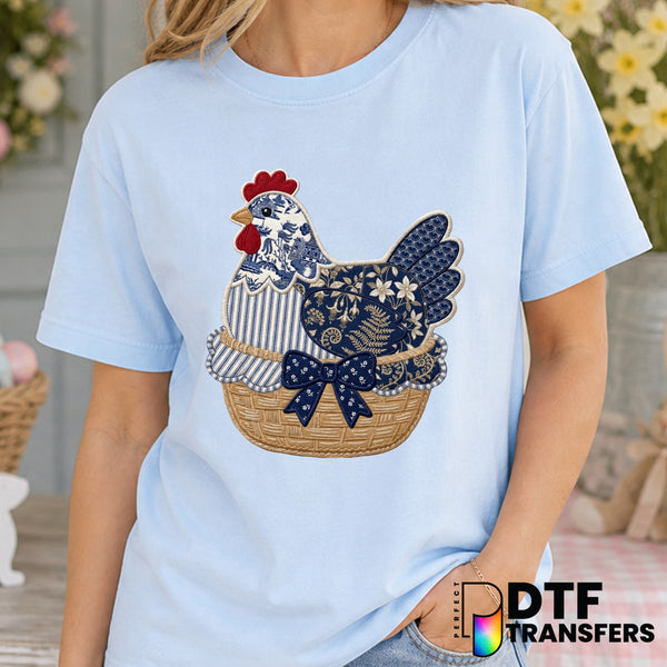 Cottagecore Chicken – Easter DTF Transfer