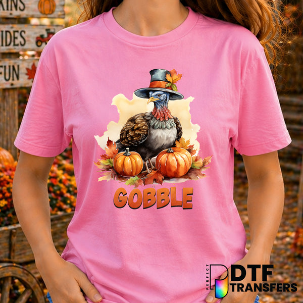 Gobble Til You Wobble – Thanksgiving DTF Transfer