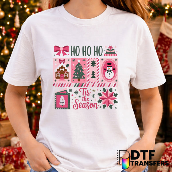 Ho Ho Ho Tis The Season – Christmas DTF Transfer