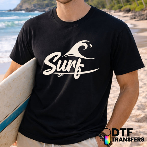 Surfboard Wave – Surfing DTF Transfer