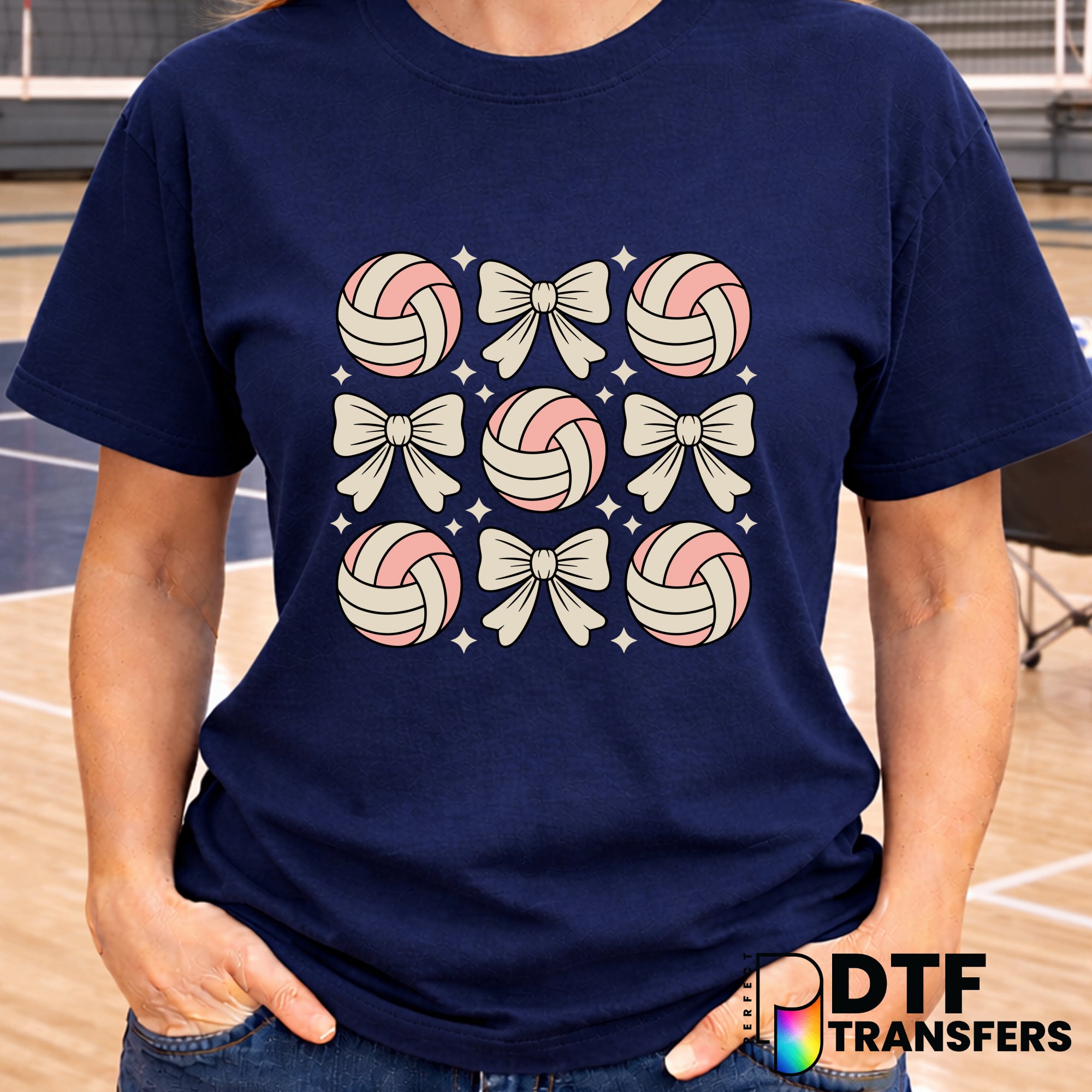 Volleyball Coquette Bow – Volleyball DTF Transfer