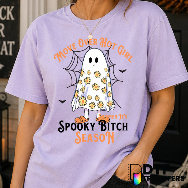Move Over Hot Girl Summer Spooky Halloween Ghost Cute – Halloween DTF Transfer