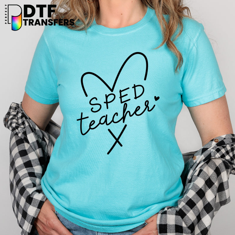 SPED Teacher Simple Heart – Special Education DTF Transfer