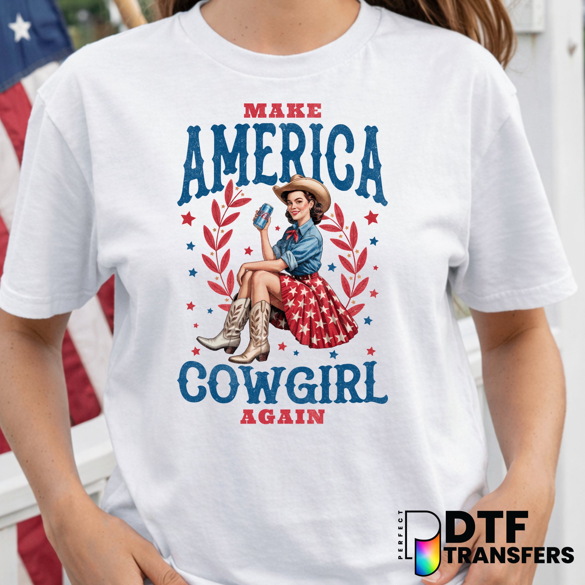 Make America Cowgirl Again – Fourth of July DTF Transfer
