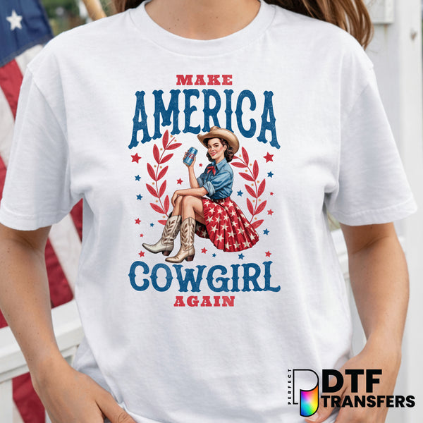 Make America Cowgirl Again – Fourth of July DTF Transfer