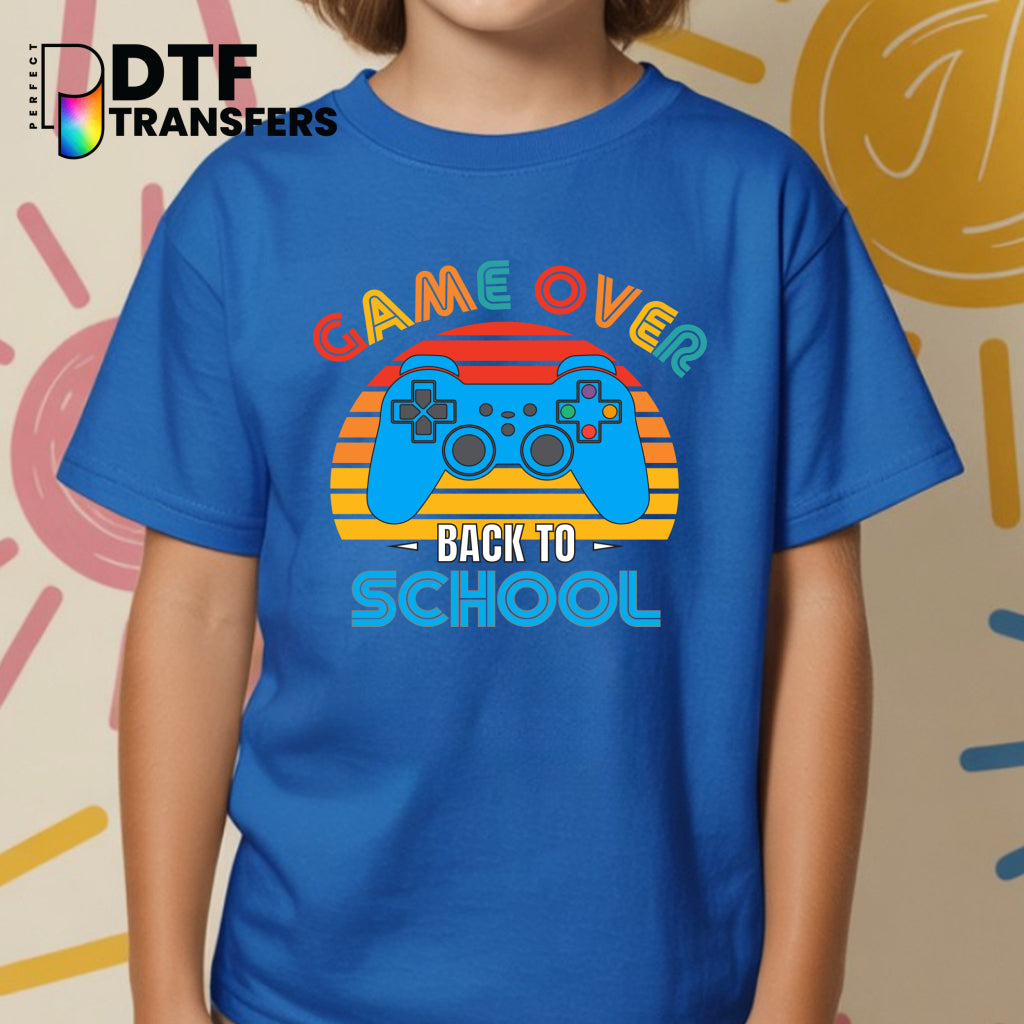 GAME OVER BACK TO SCHOOL LEVEL UP Retro Controller – Teacher DTF Transfer
