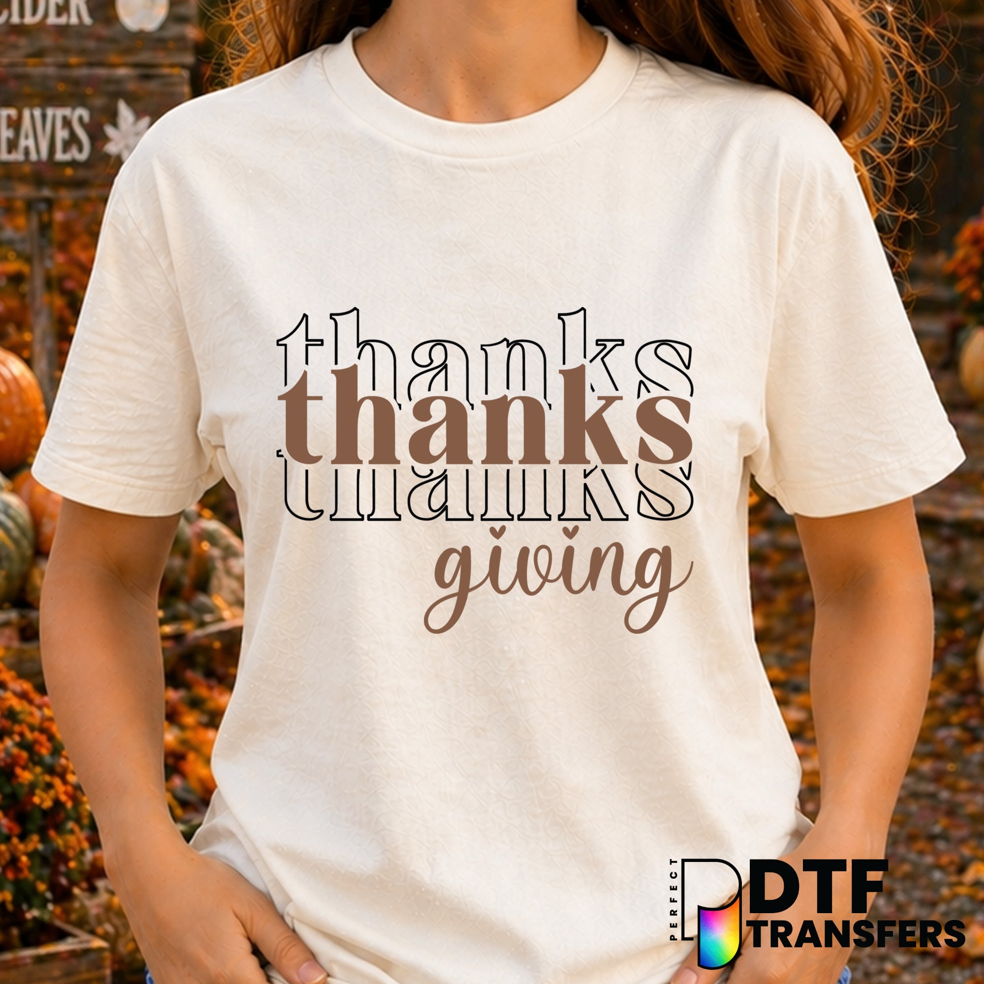 Thankful, Grateful, Blessed – Thanksgiving DTF Transfer