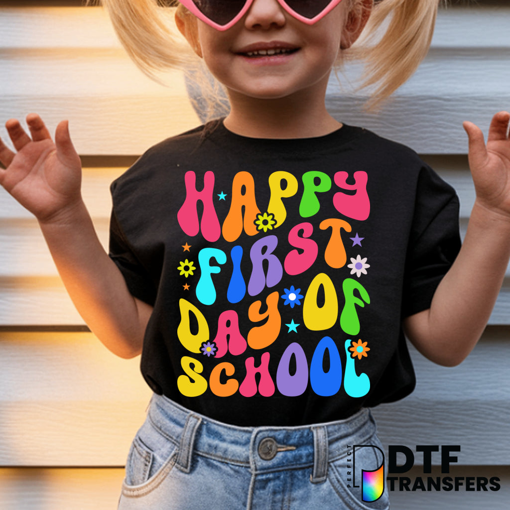 WELCOME BACK TO SCHOOL Happy First Day – Teacher DTF Transfer