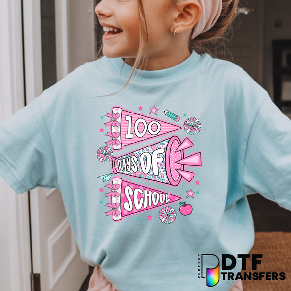 100 DAYS OF SCHOOL – School Pennant Teacher DTF Transfer