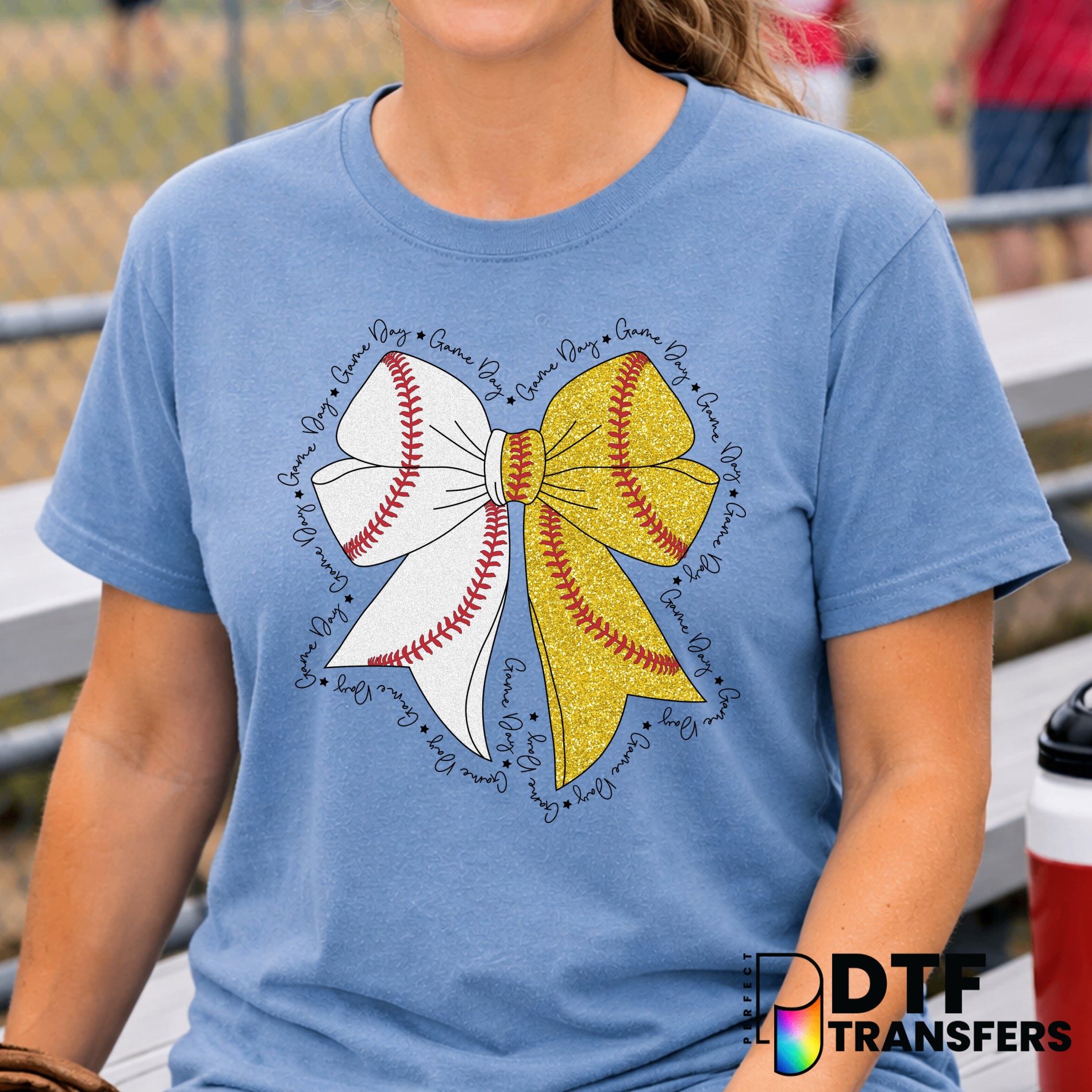 Baseball Softball Coquette Bow – DTF Transfer